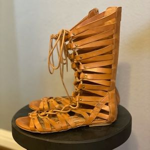Roman style tall sandals